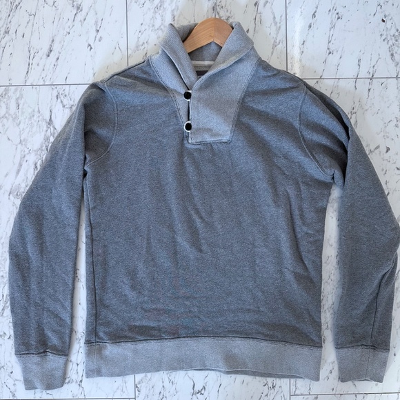Bonobos Slim Fit Shawl Collar Pullover Sweater Men's Small - Heather Grey - Picture 1 of 5